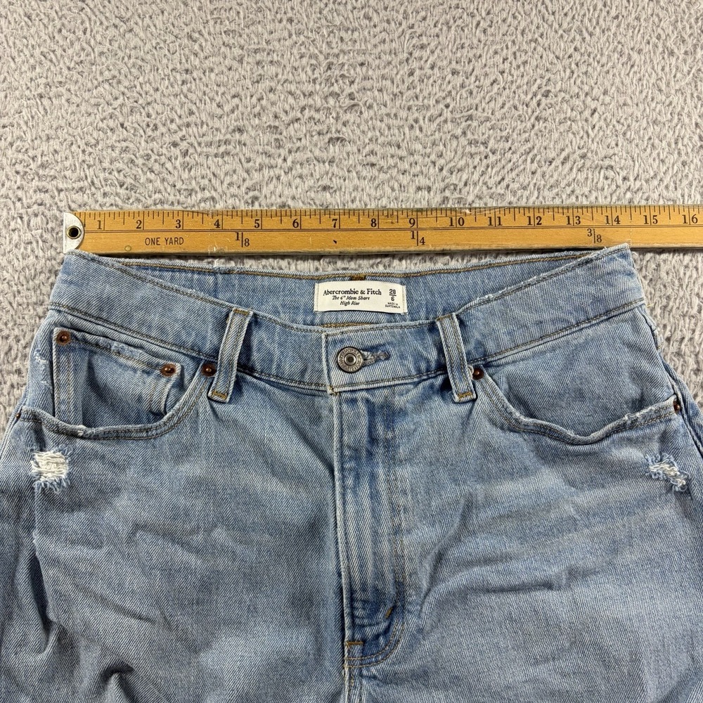 Abercrombie Fitch High Waisted Short Shorts Booty Shorts Womens 28 Raw Hem - Picture 6 of 8